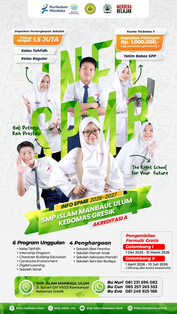 Penerimaan Murid Baru (SPMB) SMP Islam Manbaul Ulum 2026–2027